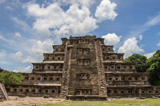 The touristic archeological site of El Tajin created by the totonaca civilization in Veracruz, Mexico. UNESCO World Heritage Center. 