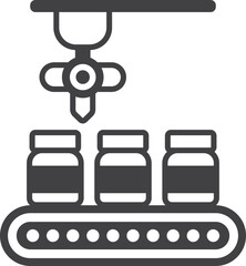 conveyor machinery illustration in minimal style