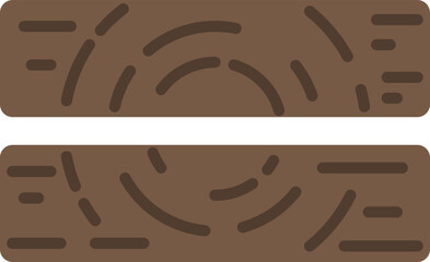 wooden planks illustration in minimal style