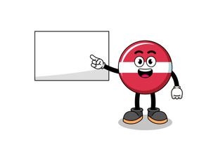 latvia flag illustration doing a presentation