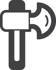axe illustration in minimal style