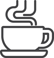 hot coffee mug illustration in minimal style