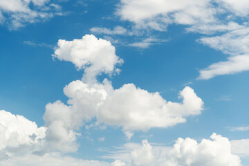 Obraz na płótnie Canvas Beautiful blue sky with white clouds