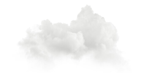 Cut out fluffy clouds floating 3d rendering png files - obrazy, fototapety, plakaty