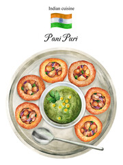 Panipuri or Golgappa is a common street snack from India