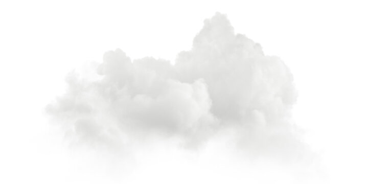 Cut Out Fluffy Clouds Floating 3d Rendering Png Files