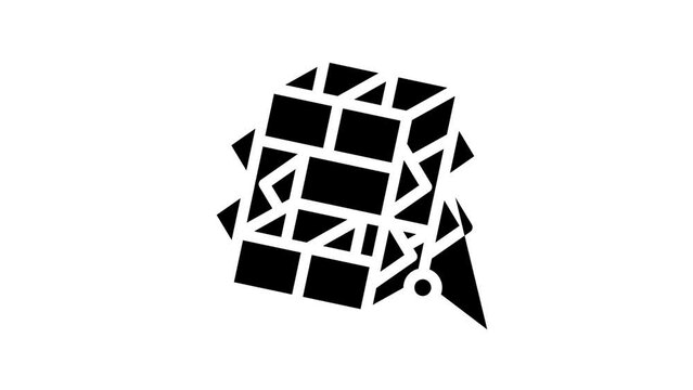 box kite line icon animation