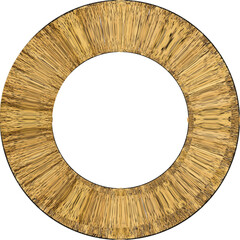 wooden frame, decorative ring object