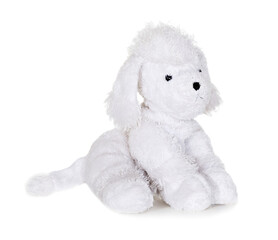 Toy soft dog isolated on white background