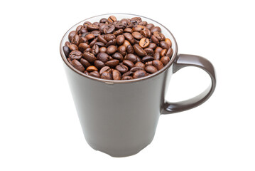 Cutout Coffee Bean in a Brown Mug