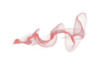 Abstract red color smoke flame transparent background, colorful wave flowing isolated background design