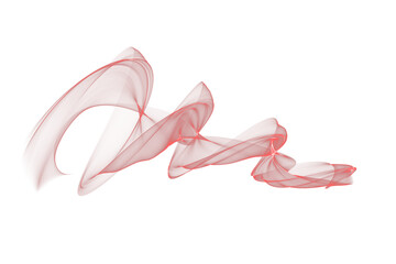 Abstract red color smoke flame transparent background, colorful wave flowing isolated background design