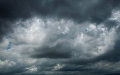 The sky with dark clouds for background