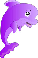 Dolphin is an aquatic cetacean mammal, marine animal.