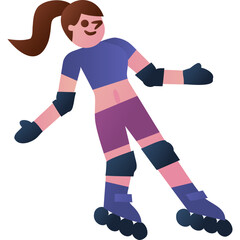 Fototapeta premium roller skate illustration