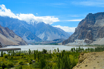 Naklejka na ściany i meble Beautiful Karakorum Range from Hunza Valley