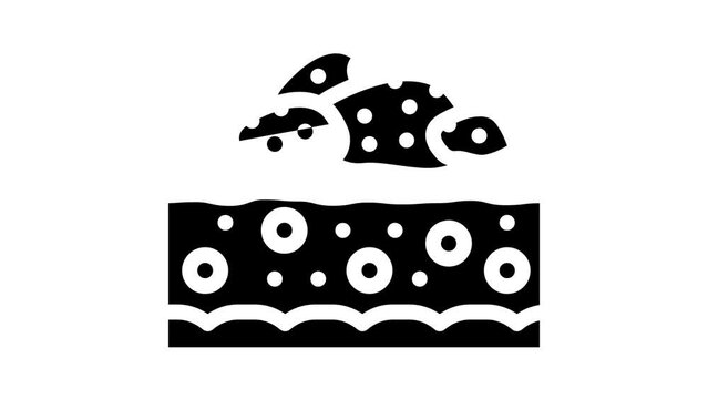 papilloma skin disease glyph icon animation