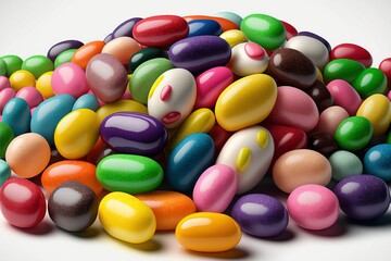 Fototapeta na wymiar a bundle of colorful jellybeans AI art