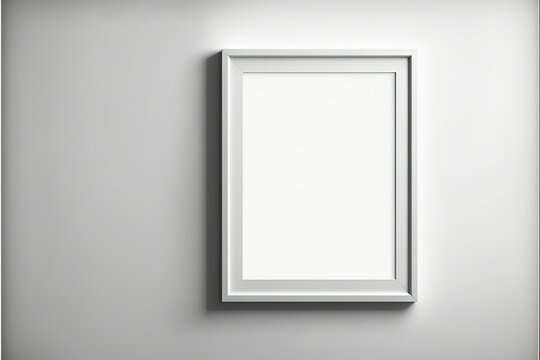 white mockup frame on the wall