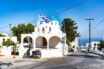 Obraz premium Greece, Santorini, Fira