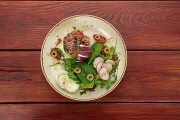 Beef salad,Spicy salad of roasted beef