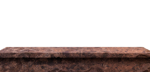 stone table, rough rock texture, product display stand, 3d illustration
