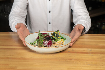 Beef salad,Spicy salad of roasted beef