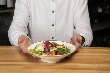 Beef salad,Spicy salad of roasted beef