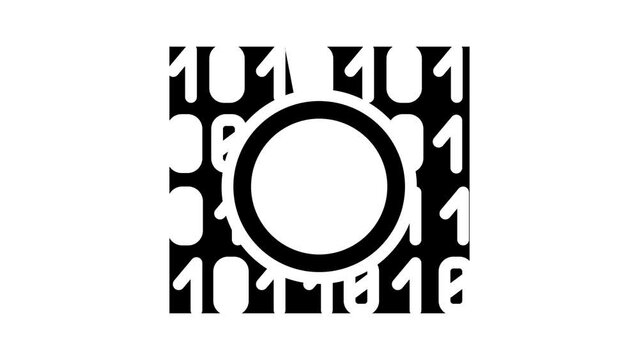 code data science glyph icon animation