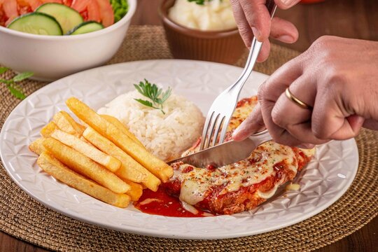 prato executivo de parmegiana - bife a parmegiana