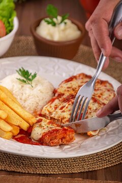 prato executivo de parmegiana - bife a parmegiana