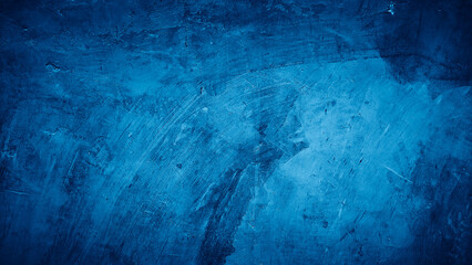 Texture blue cement concrete wall abstract background