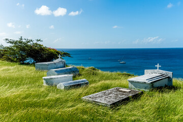 View of Sint Eustatius island and nature, Caribbean