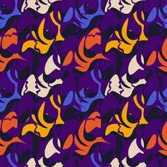 Seamless abstract colorful artwork with wave shapes