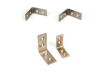90 degree metal bracket for furniture on a white