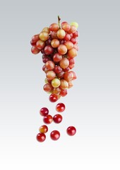 Tasty fresh ripe red grape fruit