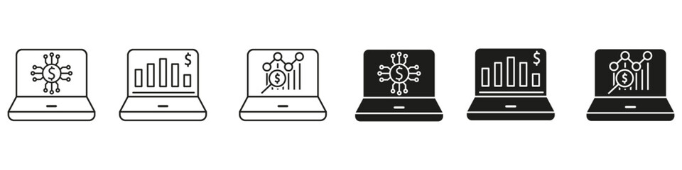Online trading icon vector. investments illustration sign. Financial analysis symbol or logo.