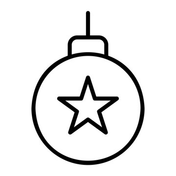 black christmas ornament with star clip art preview
