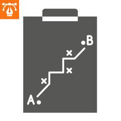 Business stratergy solid icon, glyph style icon for web site or mobile app, tactic and point, business plan vector icon, simple vector illustration, vector graphics with editable strokes.