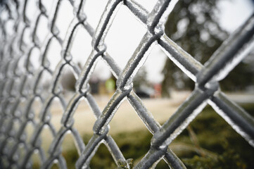 Fototapeta premium chain link fence with wire