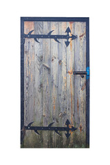 wooden vintage old door isolated from background