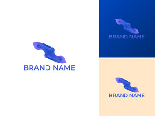 ILLUSTRATION KNIFE GEOMETRIC GRADIENT PURPLE COLOR LOGO DESIGN SIMPLE VECTOR GOOD FOR APPS, BRAND 