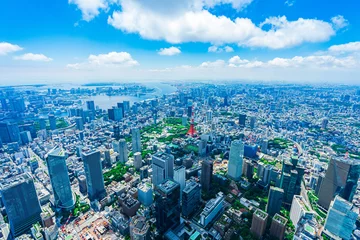 Cercles muraux Tokyo 東京空撮写真