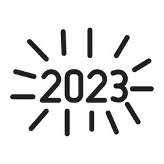 Obraz premium happy new year icon