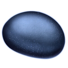 Shiny onyx isolated on transparent background 