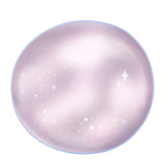 Shiny Pearl isolated on transparent background 