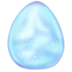 Smooth moonstone isolated on transparent background 