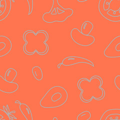 Vegetarian food seamless pattern 