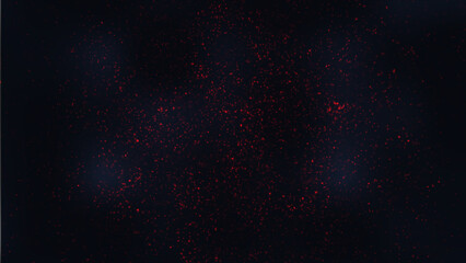 Red powder explosion cloud on black background. Freeze motion of red color dust particles splashing. Red bokeh dot with black background.