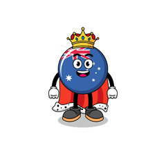 Mascot Illustration of australia flag king